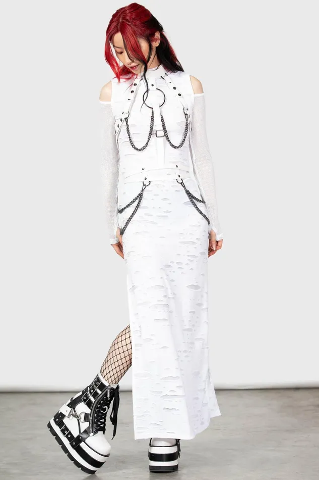 Women Harnesses and Belts Killstar Baphomet Bones Harness