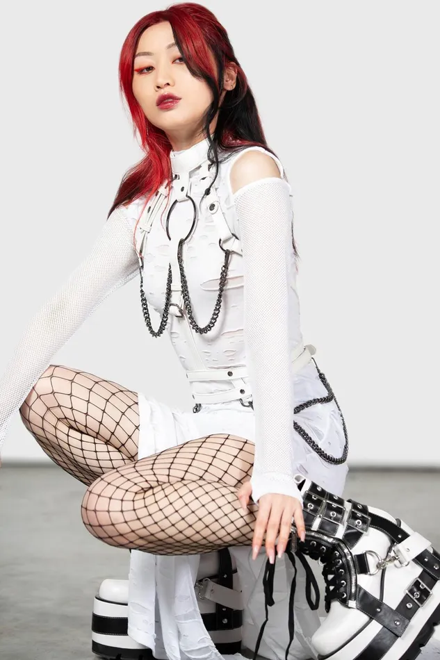 Women Harnesses and Belts Killstar Baphomet Bones Harness