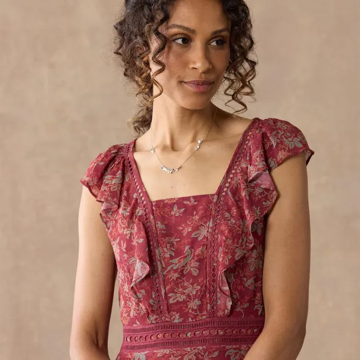 Women Harvest Florals Dress Petite Red Plum Sundance Catalog Dresses and Jumpsuits Women Harvest Florals Dress Petite Red Plum Sundance Catalog Dresses and Jumpsuits