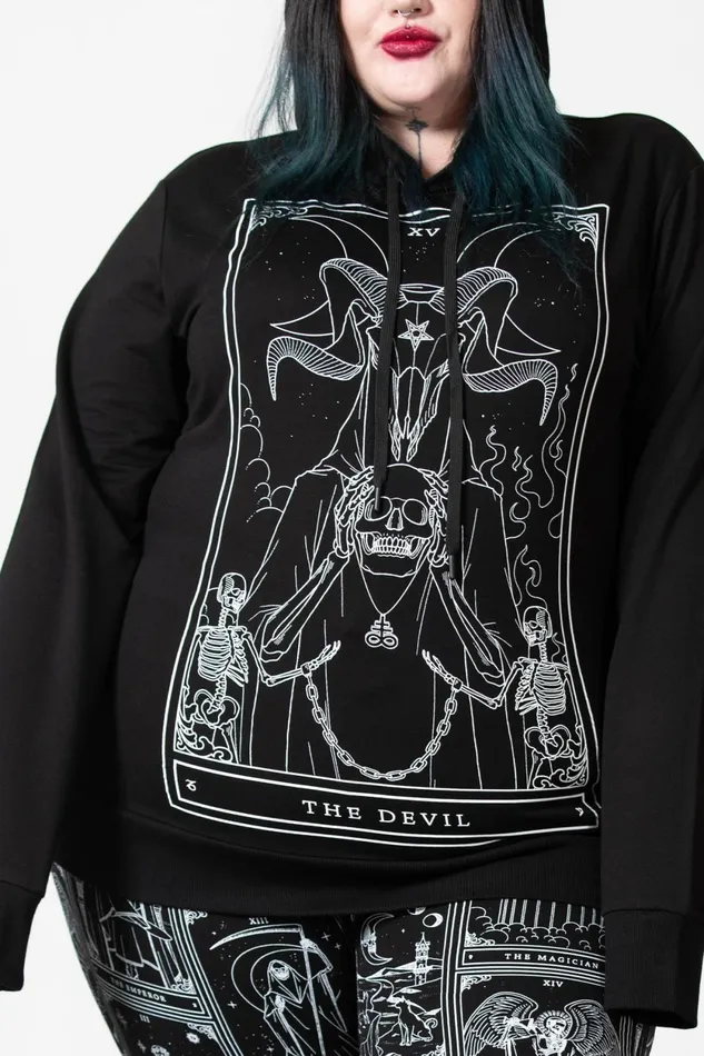 Women Hoodies Killstar Soul Card Hoodie