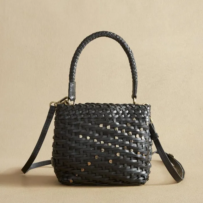 Women Ica Woven Bag Black Sundance Catalog Handbags