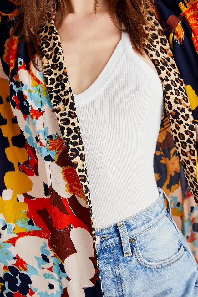 Women Jackets Free People Wild Nights Duster Deep Sea Combo