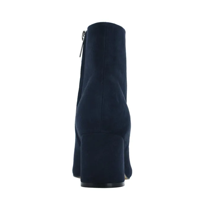 Women Jarli Pointy Ankle Bootie Navy Suede Marc Fisher Boots and Booties
