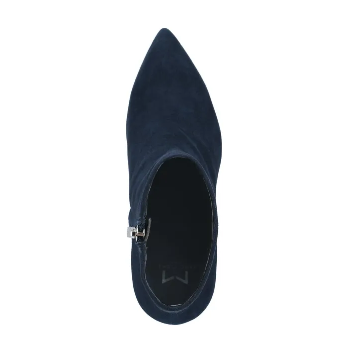 Women Jarli Pointy Ankle Bootie Navy Suede Marc Fisher Boots and Booties