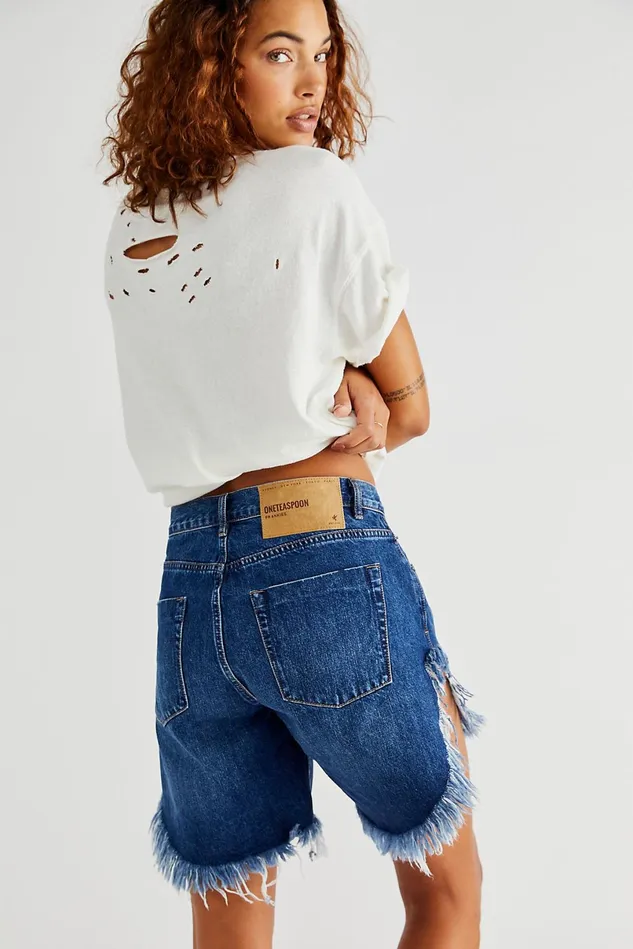 Women Jean Shorts Free People OneTeaspoon Frankies Cut Off Shorts Dakota