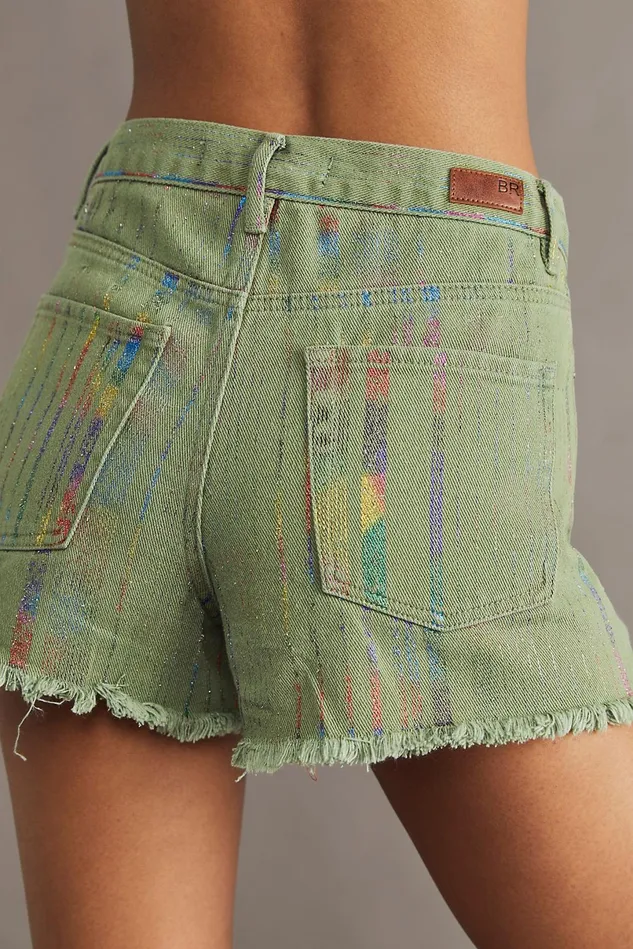 Women Jean Shorts Free People Over The Rainbow Shorts Rainbow
