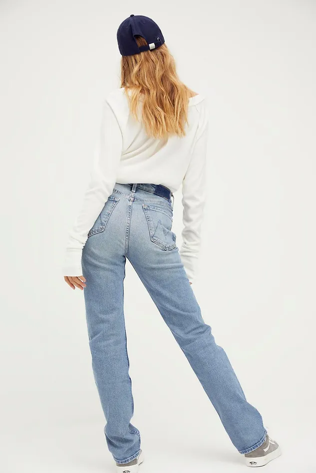 Women Jeans Free People MOTHER The Rider Skimp Jeans Give It Up