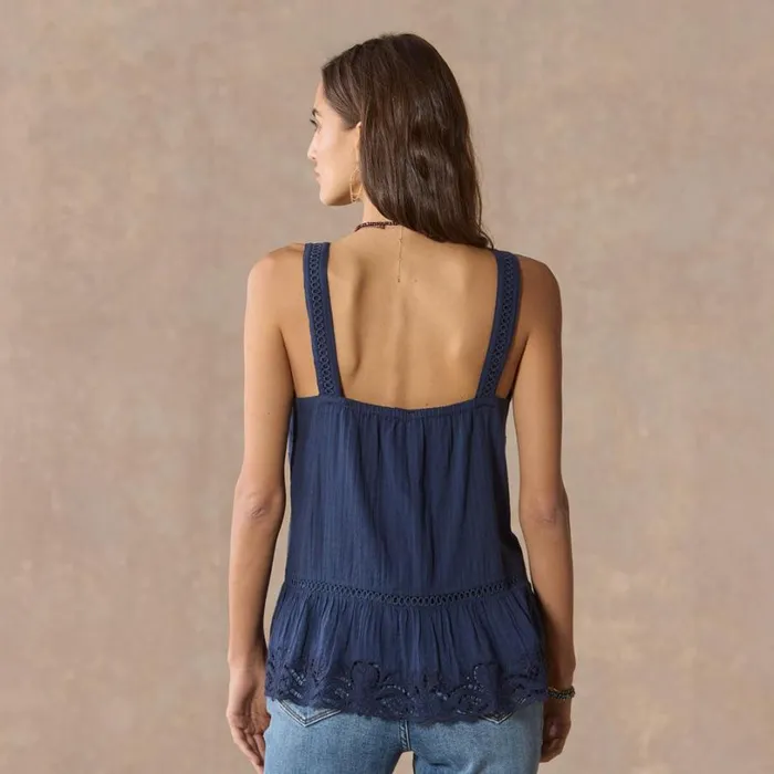 Women Jessie Jo Lace Camisole Midnight Sundance Catalog Tops