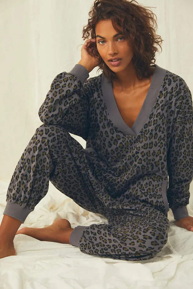Women Jumpsuits Free People Printed Just Because Romper Charcoal Combo