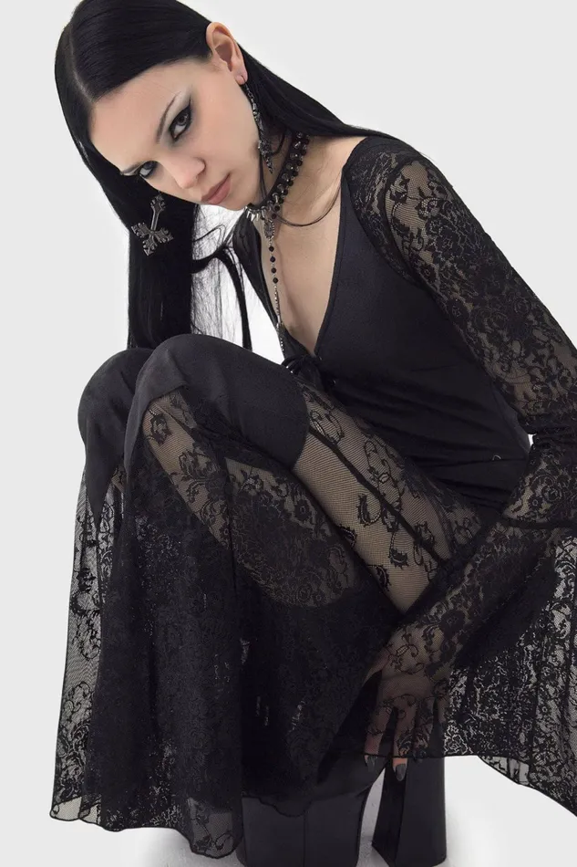 Women Jumpsuits Killstar Wistful Desire Jumpsuit