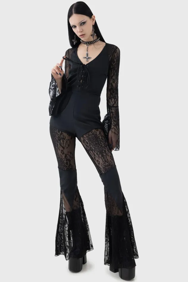 Women Jumpsuits Killstar Wistful Desire Jumpsuit