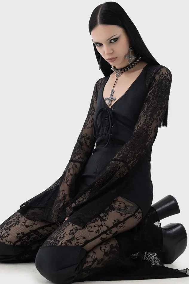 Women Jumpsuits Killstar Wistful Desire Jumpsuit