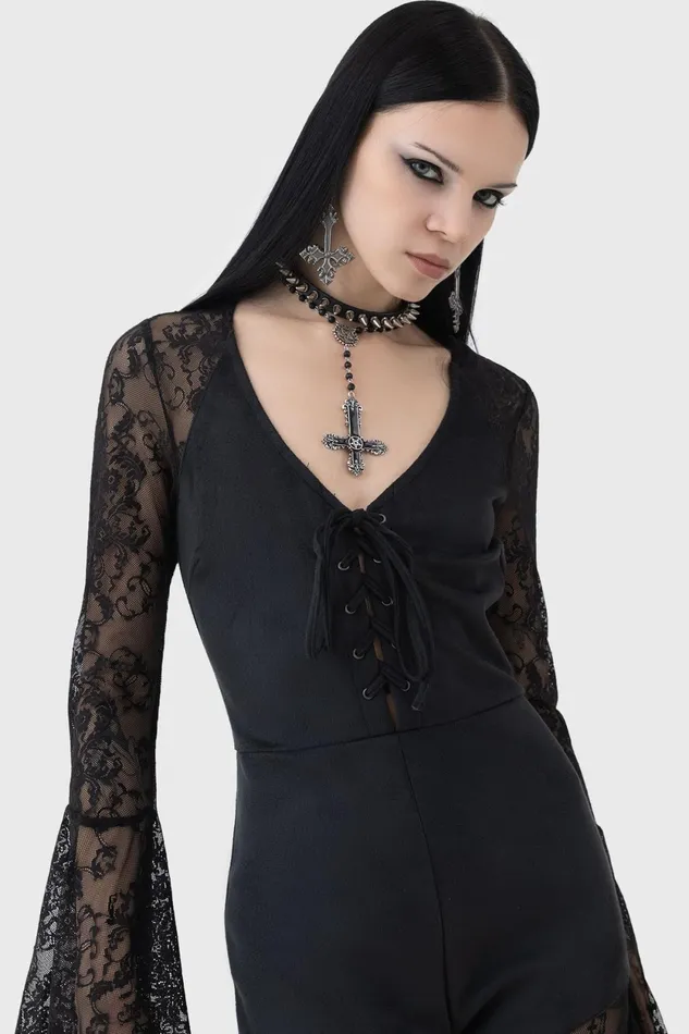 Women Jumpsuits Killstar Wistful Desire Jumpsuit