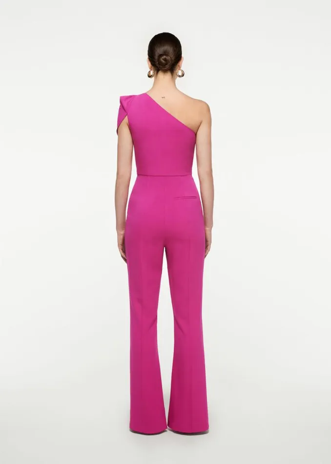 Women Jumpsuits Roland Mouret Asymmetric Leaf Draped Jumpsuit