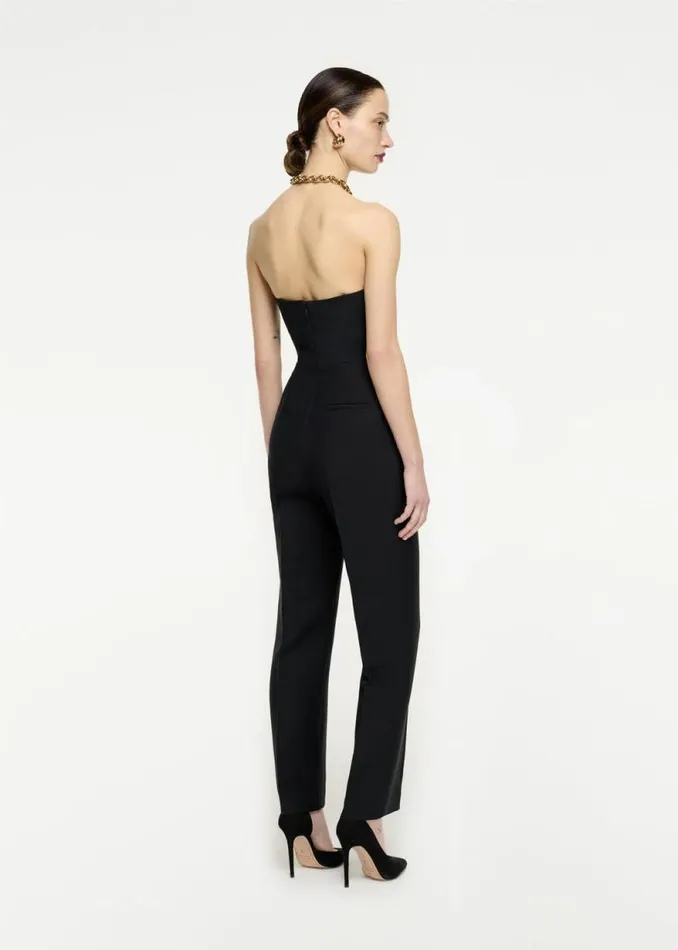 Women Jumpsuits Roland Mouret Strapless Wool Silk Jumpsuit