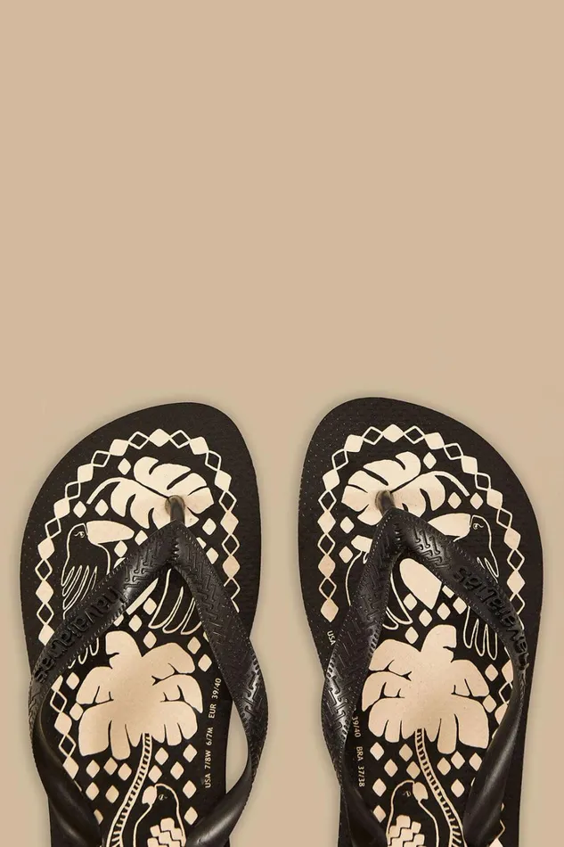 Women Jungle Scarf Havaianas Sandals Jungle Scarf Black FARM Rio Sandals Women Jungle Scarf Havaianas Sandals Jungle Scarf Black FARM Rio Sandals