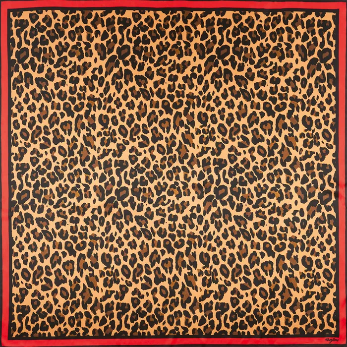 Women Karree Leo Red Multi HGL Scarfs