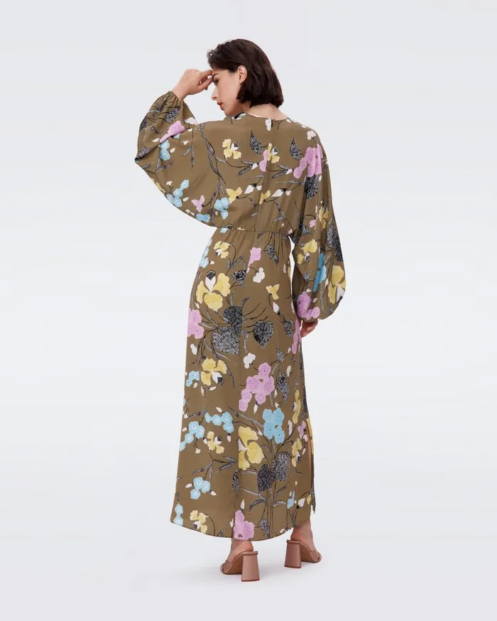 Women Kason Dress Festival Floral Olive DVF Dresses