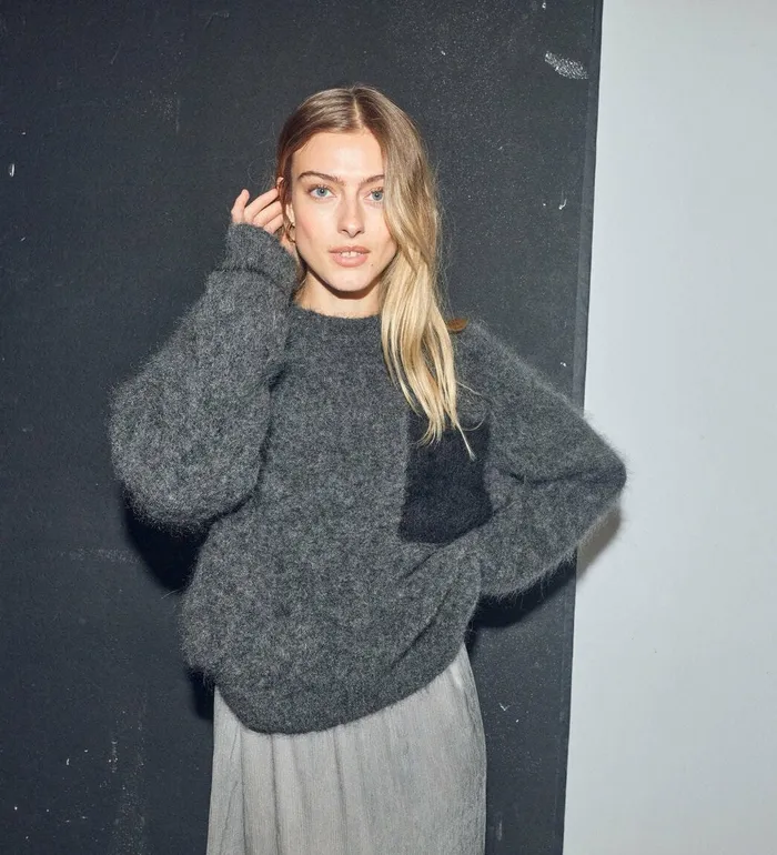Women Knits MOS MOSH MMAilia Mohair Knit Phantom