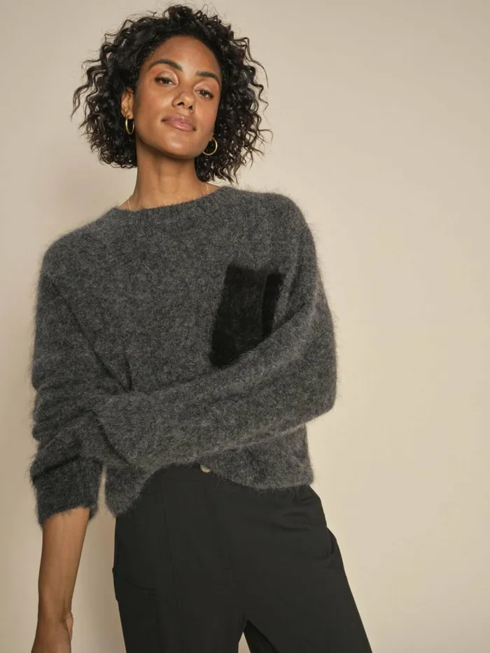 Women Knits MOS MOSH MMAilia Mohair Knit Phantom
