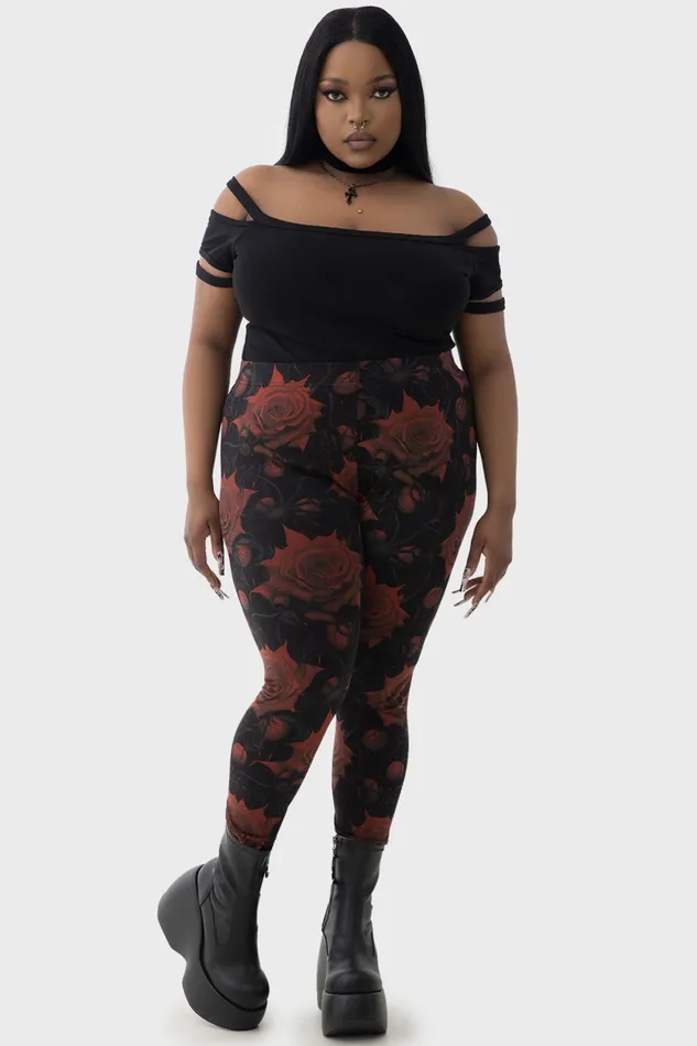 Women Leggings Killstar Blood Rose Leggings