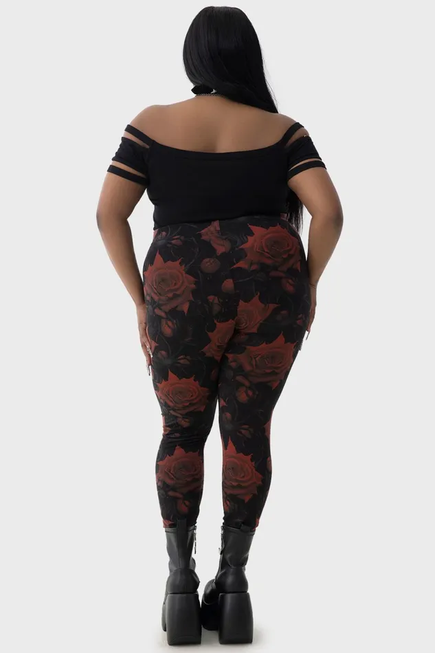 Women Leggings Killstar Blood Rose Leggings
