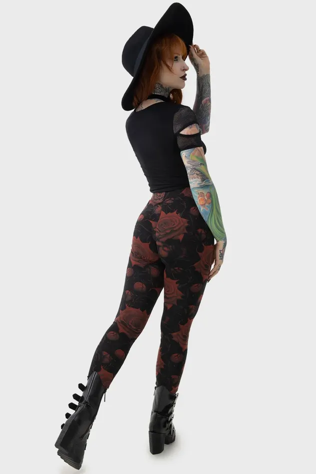Women Leggings Killstar Blood Rose Leggings