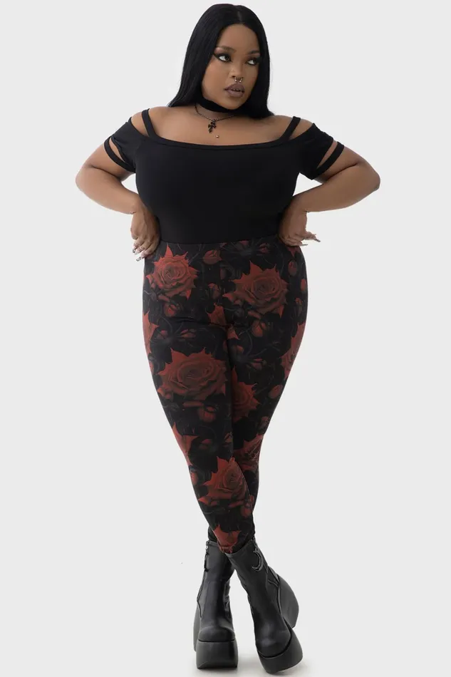 Women Leggings Killstar Blood Rose Leggings