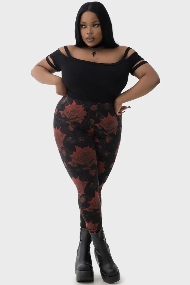 Women Leggings Killstar Blood Rose Leggings
