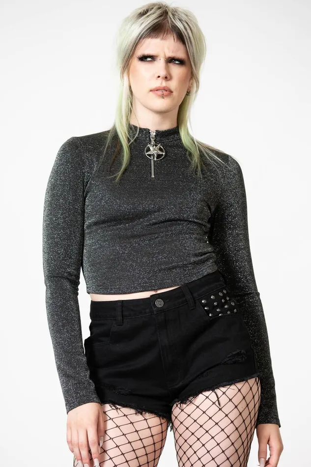 Women Long Sleeves Killstar After Midnight Long Sleeve Top