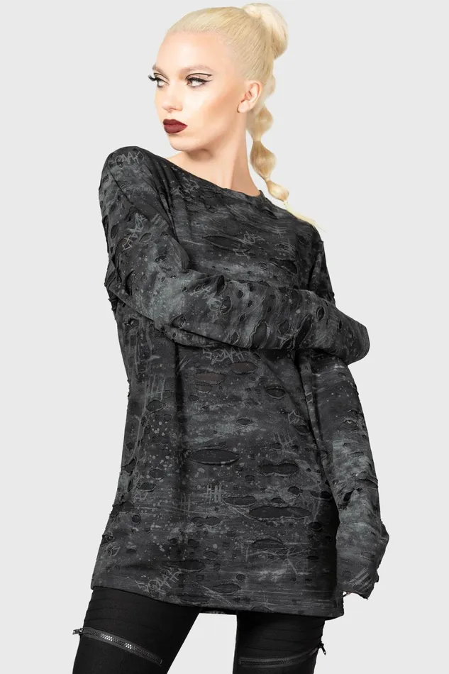 Women Long Sleeves Killstar Andrazzi Long Sleeve Top