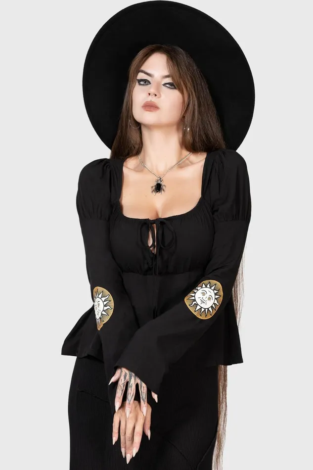 Women Long Sleeves Killstar Evil039s Harvest Top