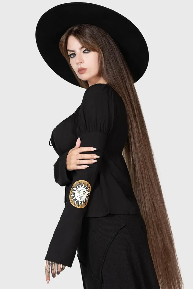 Women Long Sleeves Killstar Evil039s Harvest Top