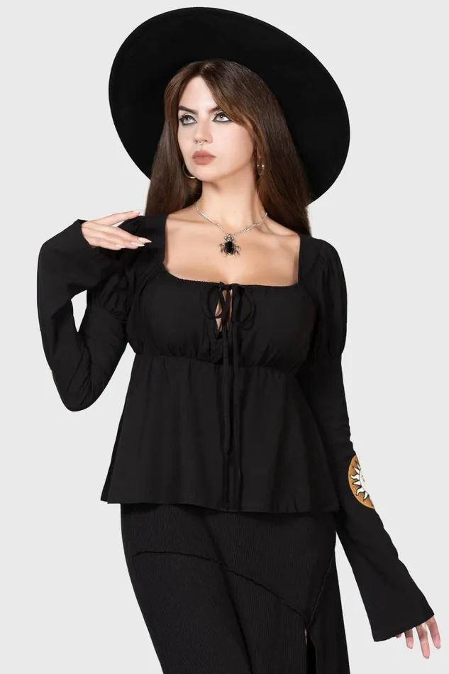 Women Long Sleeves Killstar Evil039s Harvest Top