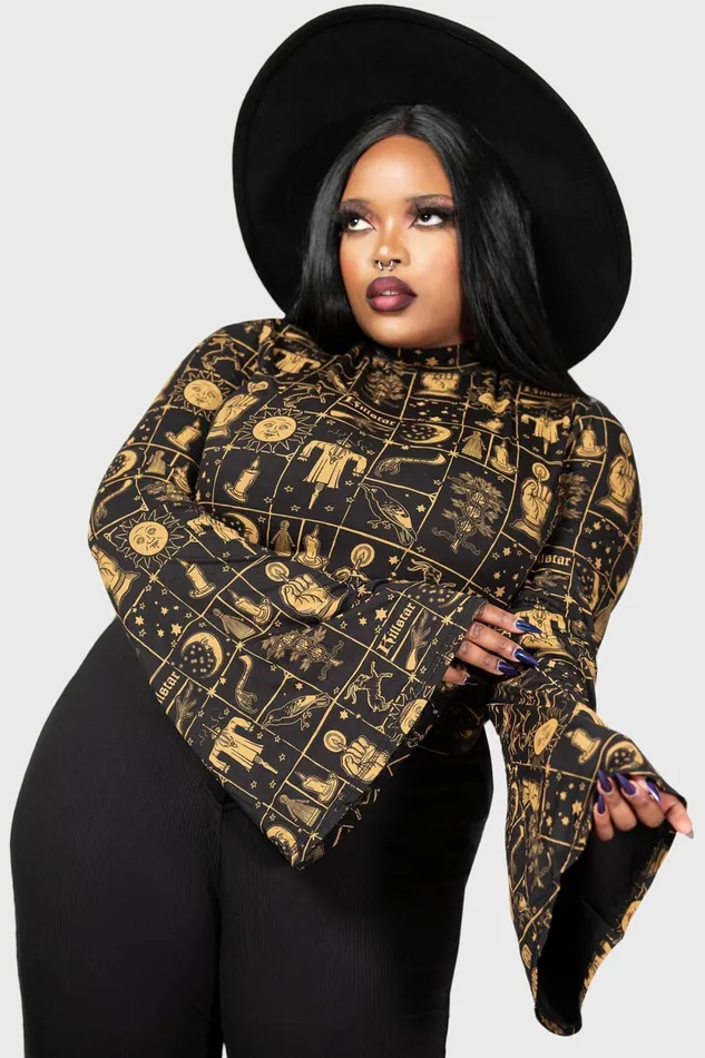 Women Long Sleeves Killstar Incarnate Top