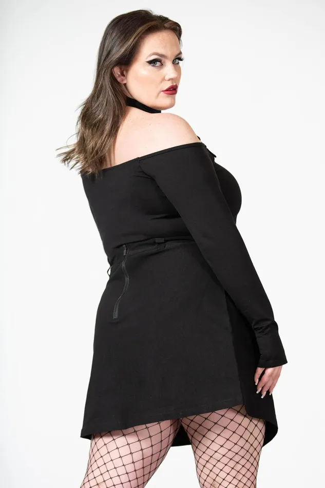 Women Long Sleeves Killstar Oralia Cold Shoulder Top