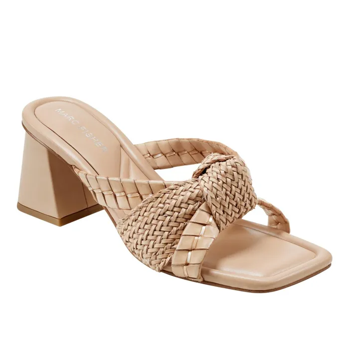 Women Macki Block Heel Sandal Light Natural Marc Fisher Sandals