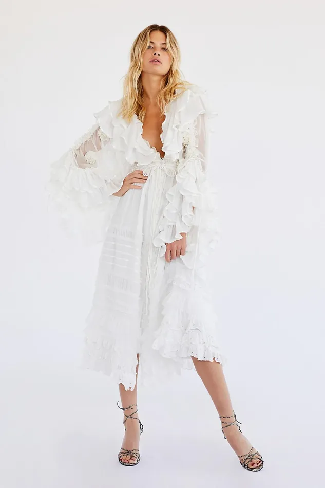 Women Maxi Dresses Free People Lotus Maxi Dress White