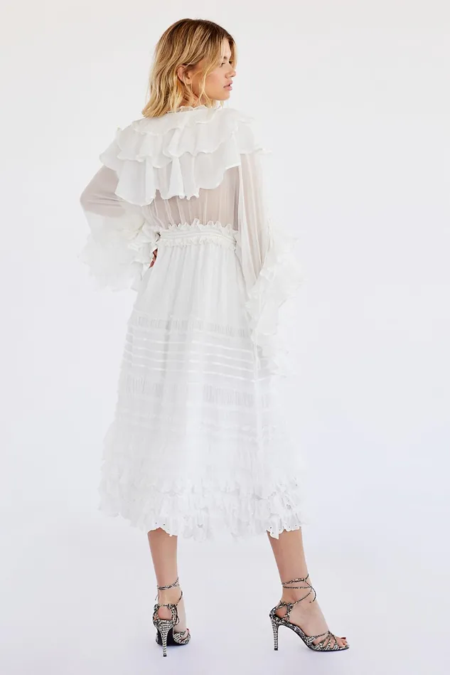 Women Maxi Dresses Free People Lotus Maxi Dress White
