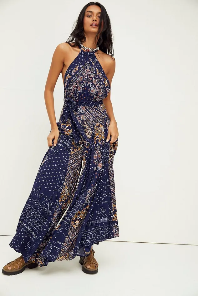 Women Maxi Dresses Free People Shangrila Jumpsuit Garden Combo