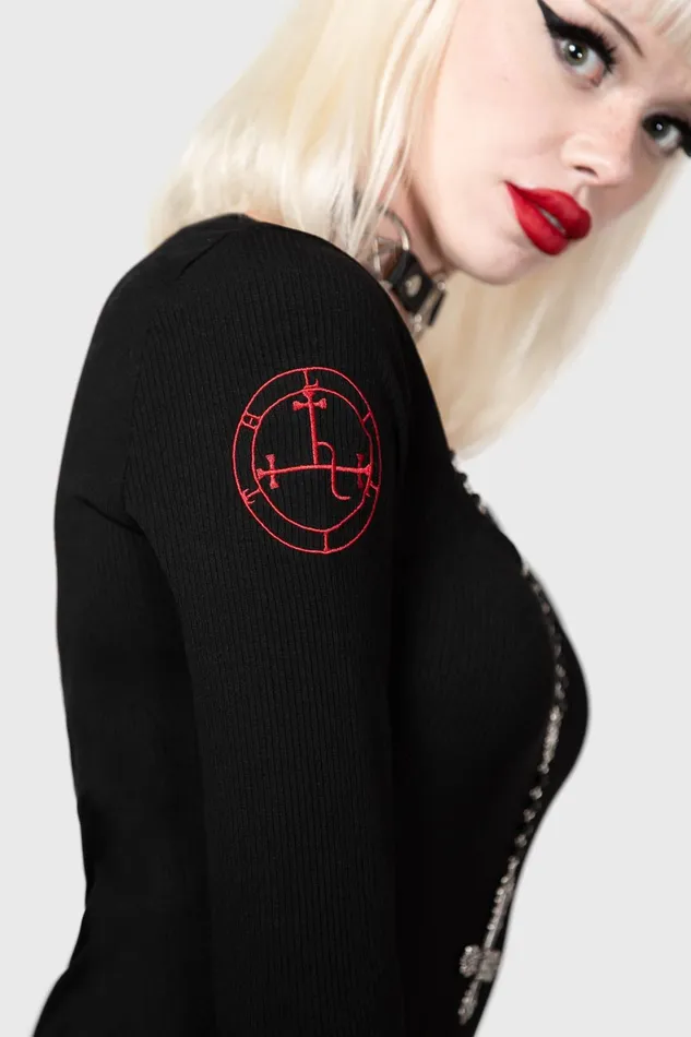 Women Maxi Killstar Lilith039s Rage Long Sleeve Dress
