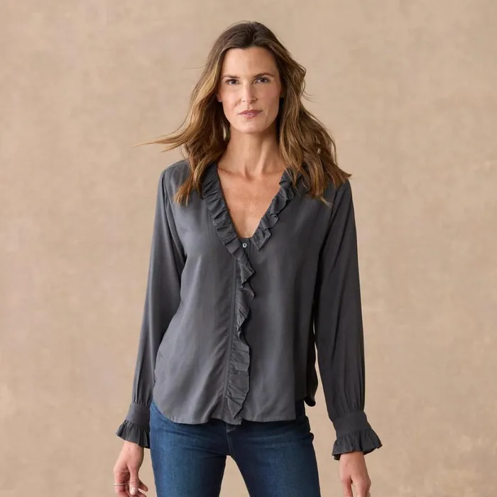 Women Mayfair Blouse Teal Sundance Catalog Tops