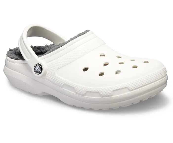 WomenMen Classic Lined Clog White Grey Crocs Clogs