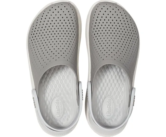 WomenMen LiteRide Clog Smoke Pearl White Crocs Clogs