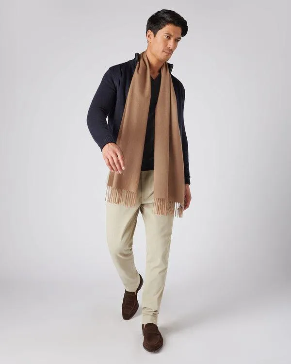 WomenMen Unisex Large Woven Cashmere ScarfIn Dark Tan Brown Dark Tan Brown NPeal Cashmere Scarves