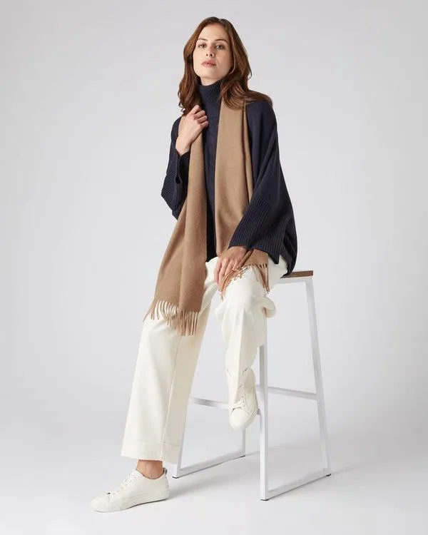 WomenMen Unisex Large Woven Cashmere ScarfIn Dark Tan Brown Dark Tan Brown NPeal Cashmere Scarves