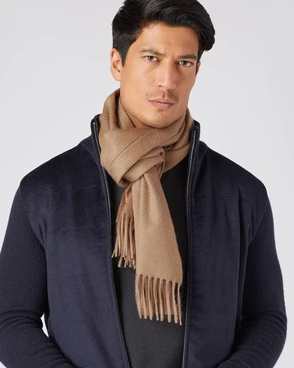 WomenMen Unisex Large Woven Cashmere ScarfIn Dark Tan Brown Dark Tan Brown NPeal Cashmere Scarves
