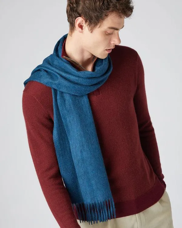 WomenMen Unisex Woven Cashmere ScarfIn Lagoon Blue Lagoon Blue NPeal Cashmere Scarves