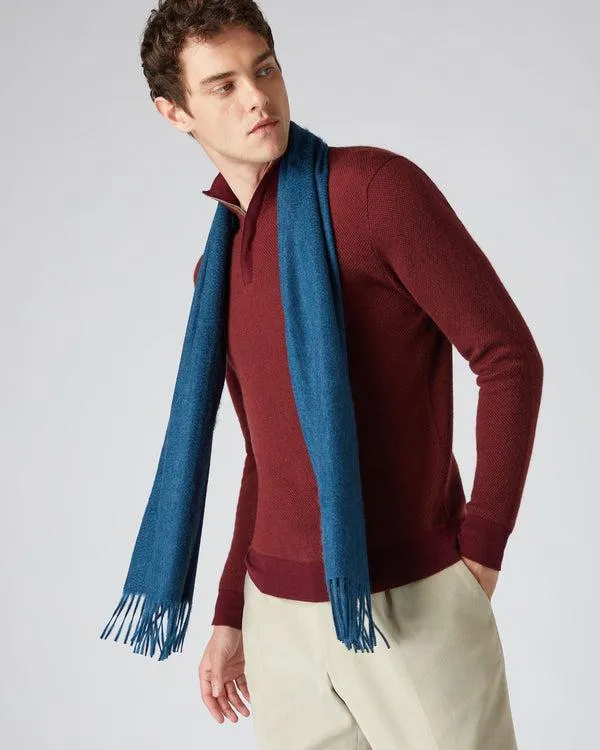 WomenMen Unisex Woven Cashmere ScarfIn Lagoon Blue Lagoon Blue NPeal Cashmere Scarves