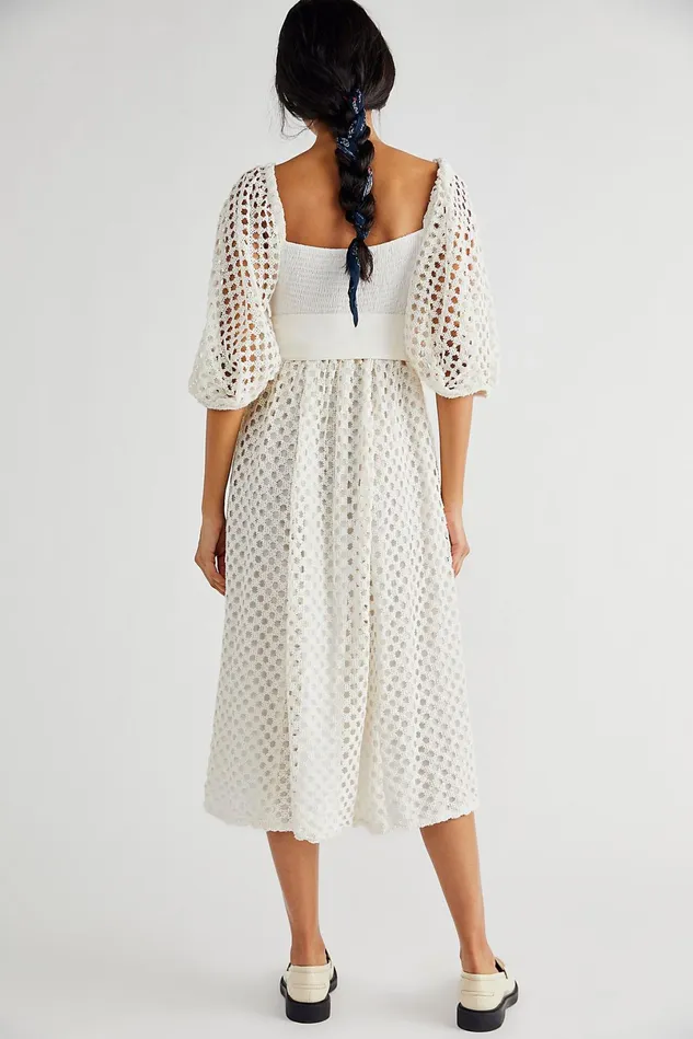 Women Midi Dresses Free People Azuretti Dress Ivory